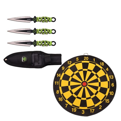 3pc Throwing Knife Set with Target