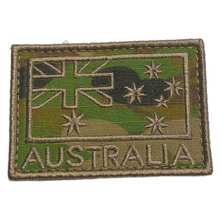 Australia Flag Shoulder Patch AMC Camo & Gold