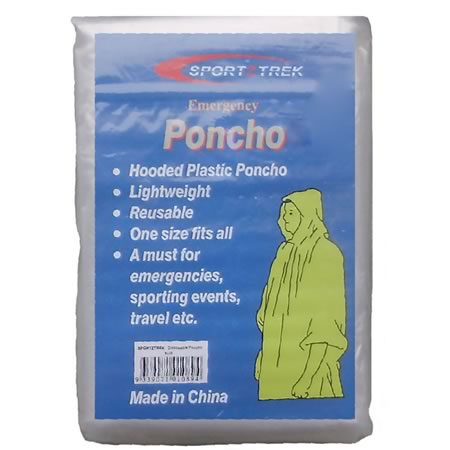 Emergency Clear Disposable Poncho