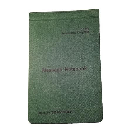 Message/Field Notebook