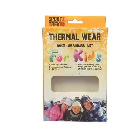 Kids Black Polypropylene Thermal Bottoms