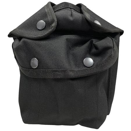 Military Canteen Pouch Black - Front 