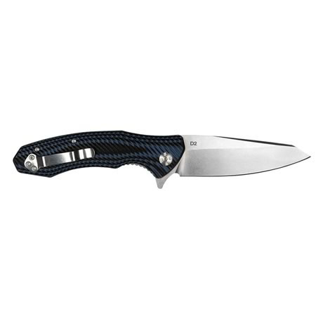 Reverse Tanto Black and White Folding Knife