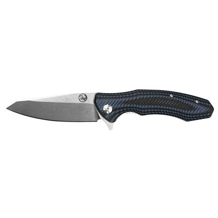 Reverse Tanto Black and White Folding Knife