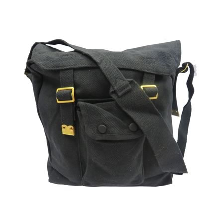 Canvas Shoulder Bag With Front Pocket