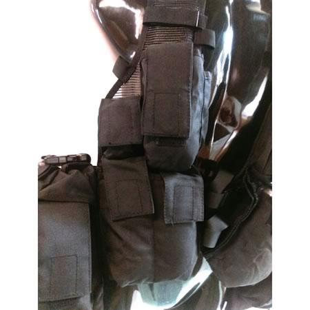 TAS M83 Assault Vest Black 900D Double Waterproof with Nylon Webbing and Buckles