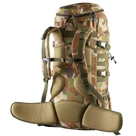 Cadet 65L Auscam Military Pack Back