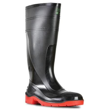 Utility Steel Toe Gumboots Black/Red