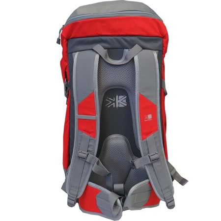 Kodiak 25+5 Backpack Red and Grey - Back