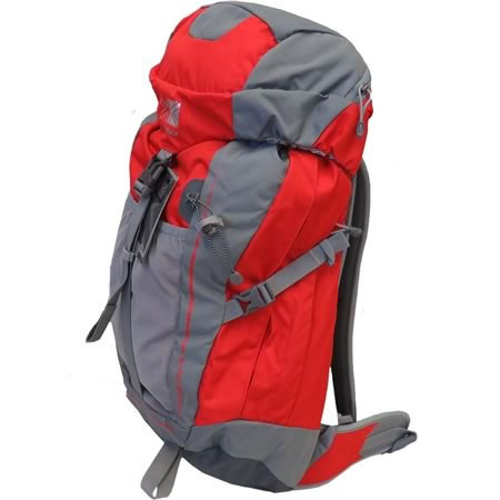 Kodiak 25+5 Backpack Red and Grey - SIDE