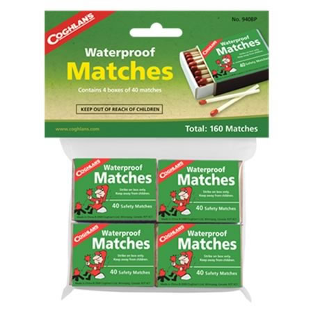 Waterproof Matches - 4 Pack Packet