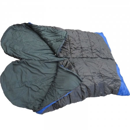 Happy Camper Hooded Sleeping Bag Twin Pack 0 Degree