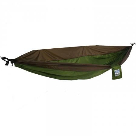 Equip 1 Person Travel Hammock - Army Green/Brown