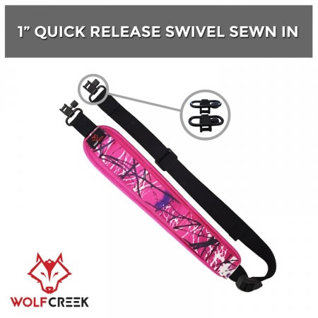 Pink Camo Comfort Stretch Gun Sling w Swivels