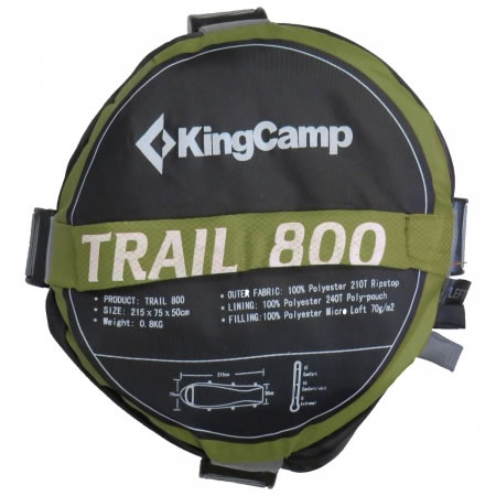 Trail 800 Compact 15 Degrees Sleeping Bag Green