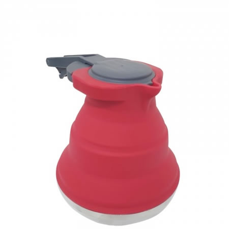 Collapsible 1.5L Kettle Red & Grey