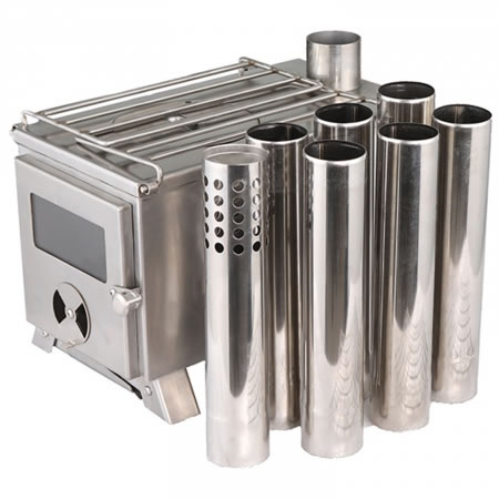 Camp Stainless Steel Stove with Chimney