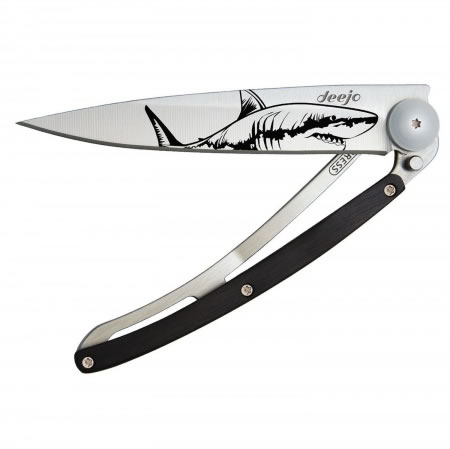 Tattoo Folding Knife 37g Shark Ebony