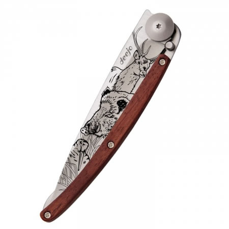 Tattoo Folding Knife 37g Hunting Coralwood