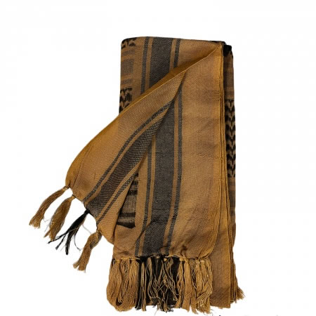 Military Shemagh Scarf Black & Tan