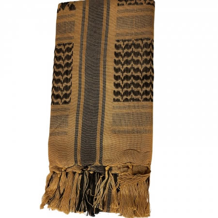 Military Shemagh Scarf Black & Tan