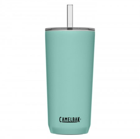 Stainless Steel Tumbler with Straw .6L - Coastal