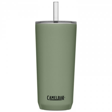 Stainless Steel Tumbler with Straw .6L - Moss