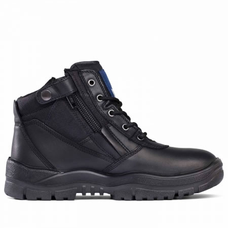 Black Side Zip Safety Boot