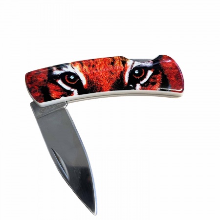 Animal Collector Folding Pocket Knife - Tiger Eyes