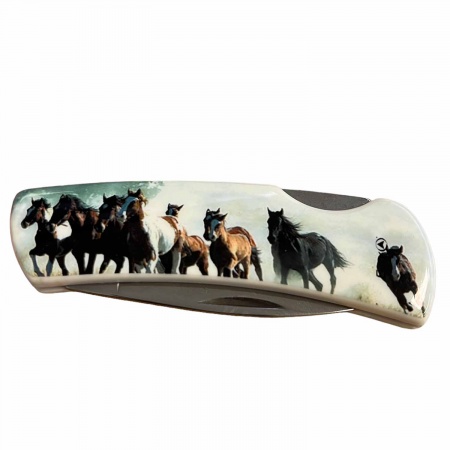 Animal Collector Folding Pocket Knife - Horses