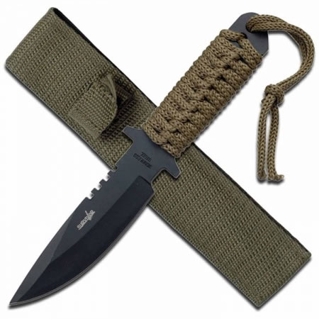 Fixed Blade Knife with Nylon Sheath