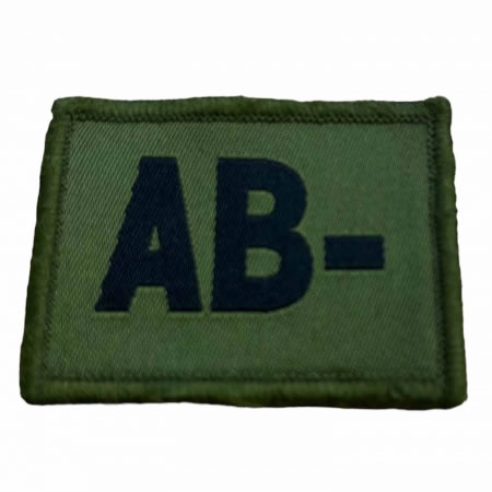 Blood Type Patch Olive - AB Neg