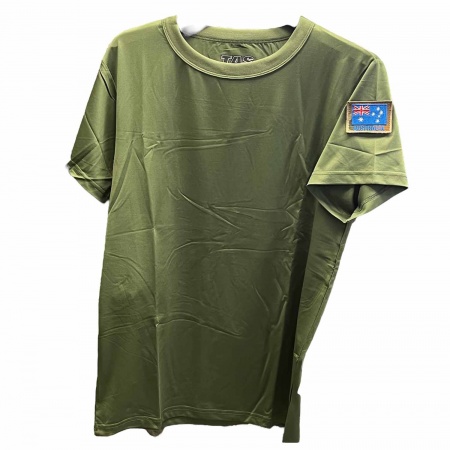 Olive Quickdry Undershirt with Shoulder Patch