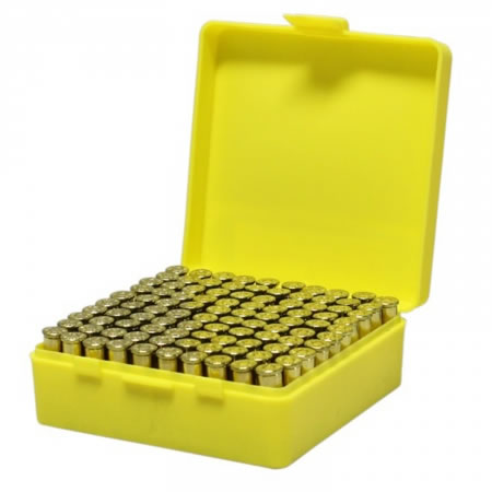 Ammo Box Medium Pistol 100 Rounds Fits 357 MAG, 38 SPL, 38 SUP ETC