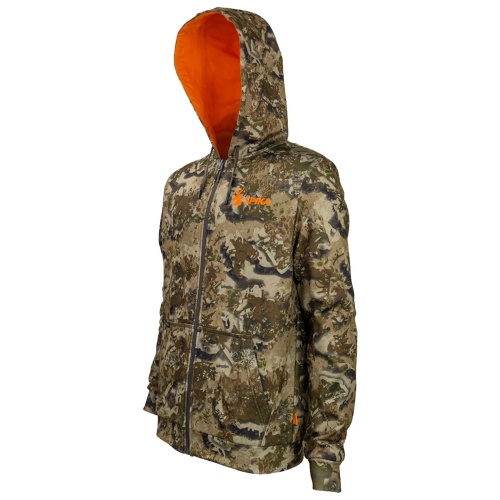 Go Core Zip Through Mens Hoodie Olive & Biarri Camo