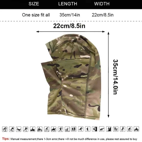 Balaclava Face Mask Camouflage - Size Chart