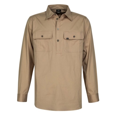 Mens Half Button Work Shirts