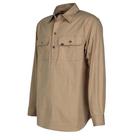 Mens Half Button Work Shirts