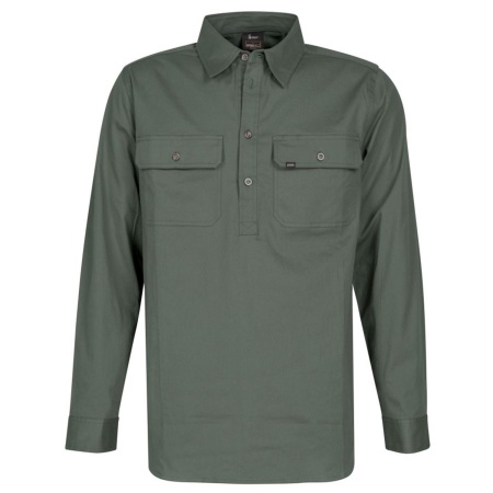 Mens Half Button Work Shirts
