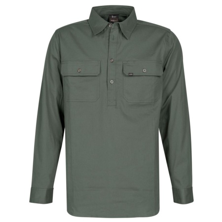 Mens Half Button Work Shirts