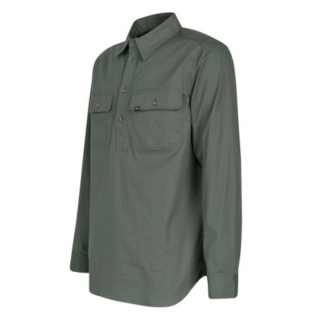 Mens Half Button Work Shirts