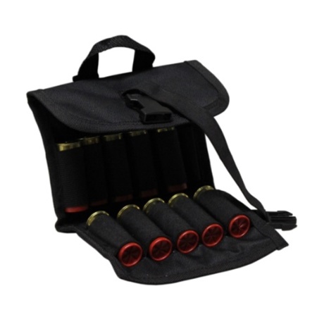 Ammo Wallet 12 Rounds 12G with Clip - BLACK