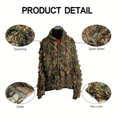 Outdoor Hunting 3D Leaf Camo Ghillie Suit M/L