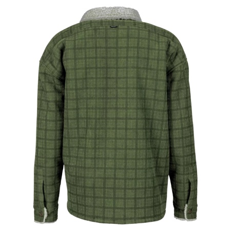 Go Bite Check Sherpa Mens Jacket Green