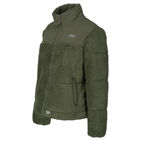 Go Casual Womens Sherpa Jacket Olive