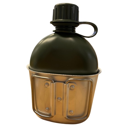 1L Canteen + Aluminum Kidney Cup Combo
