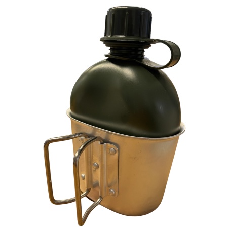 1L Canteen + Aluminum Kidney Cup Combo