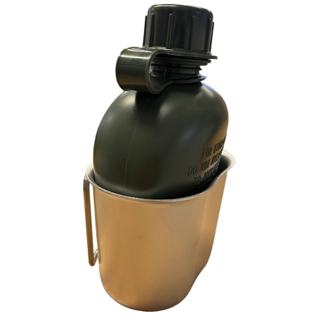 1L Canteen + Aluminum Kidney Cup Combo