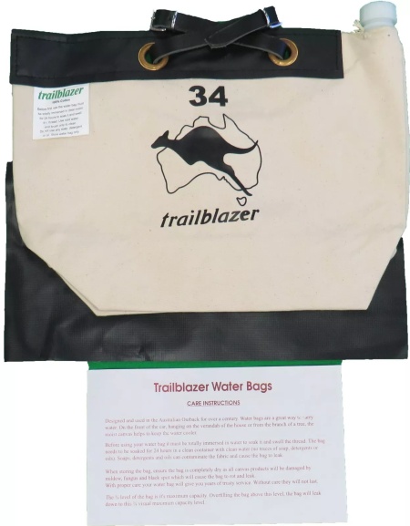 Canvas Water Carrier Bag 34cm with PVC backing