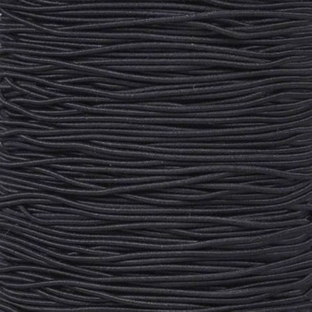 2mm Solid Black Shock Bungee Cord Per metre